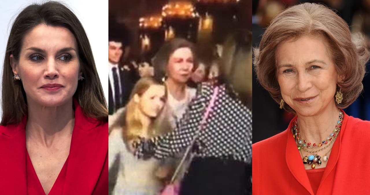 En un inicio, los medios españoles interpretaron que Letizia,
<b> <a href="https://www.univision.com/entretenimiento/ya-podemos-ver-que-cara-le-puso-y-hasta-como-le-hablaba-la-reina-letizia-a-dona-sofia-antes-del-manotazo-real-video">con un manotazo incluido</a>,</b> quería impedir que sus hijas, Leonor y Sofía, posaran en una foto con doña Sofía.