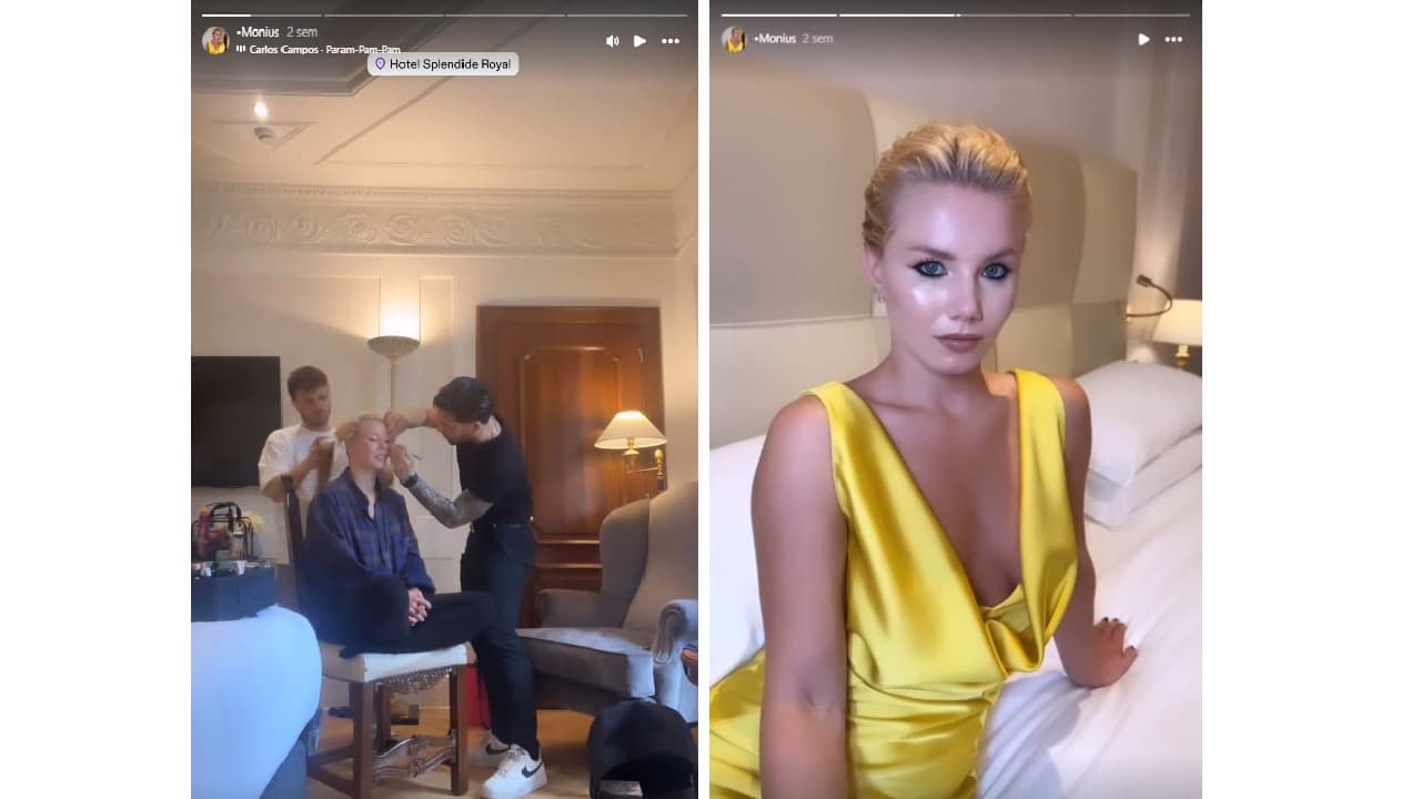 Stefano Comelli también maquilló a Mónica Corgan, la amiga de Ángela Aguilar.