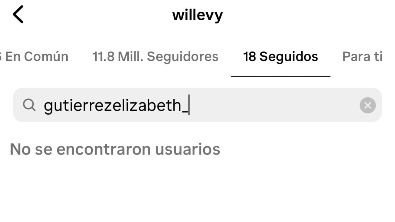 William Levy ya dejó de seguir de nueva cuenta a Elizabeth Gutiérrez.