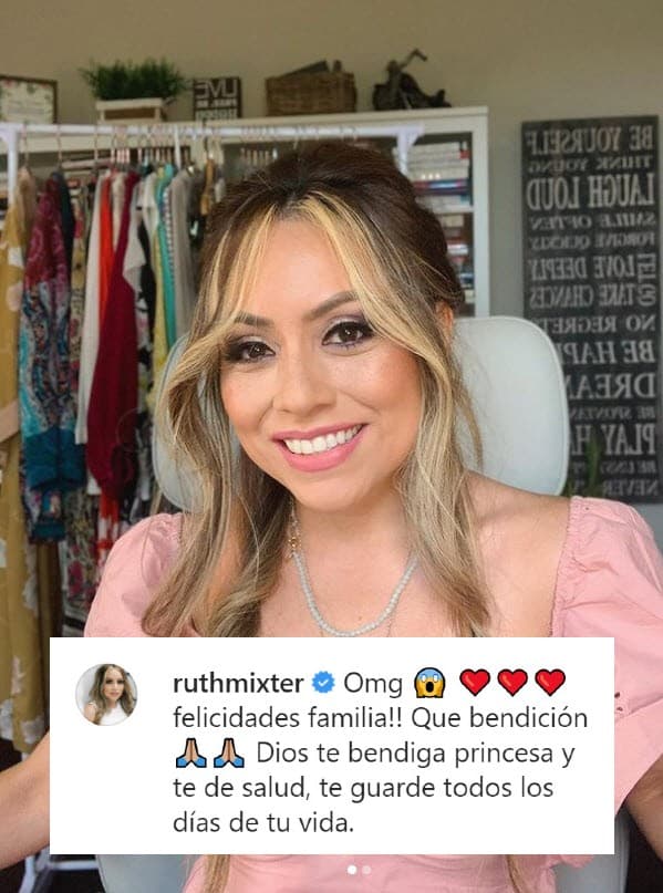 La cantante nicaragüense 
<b>Ruth Mixter</b> mandó bendiciones a la familia.
<br>