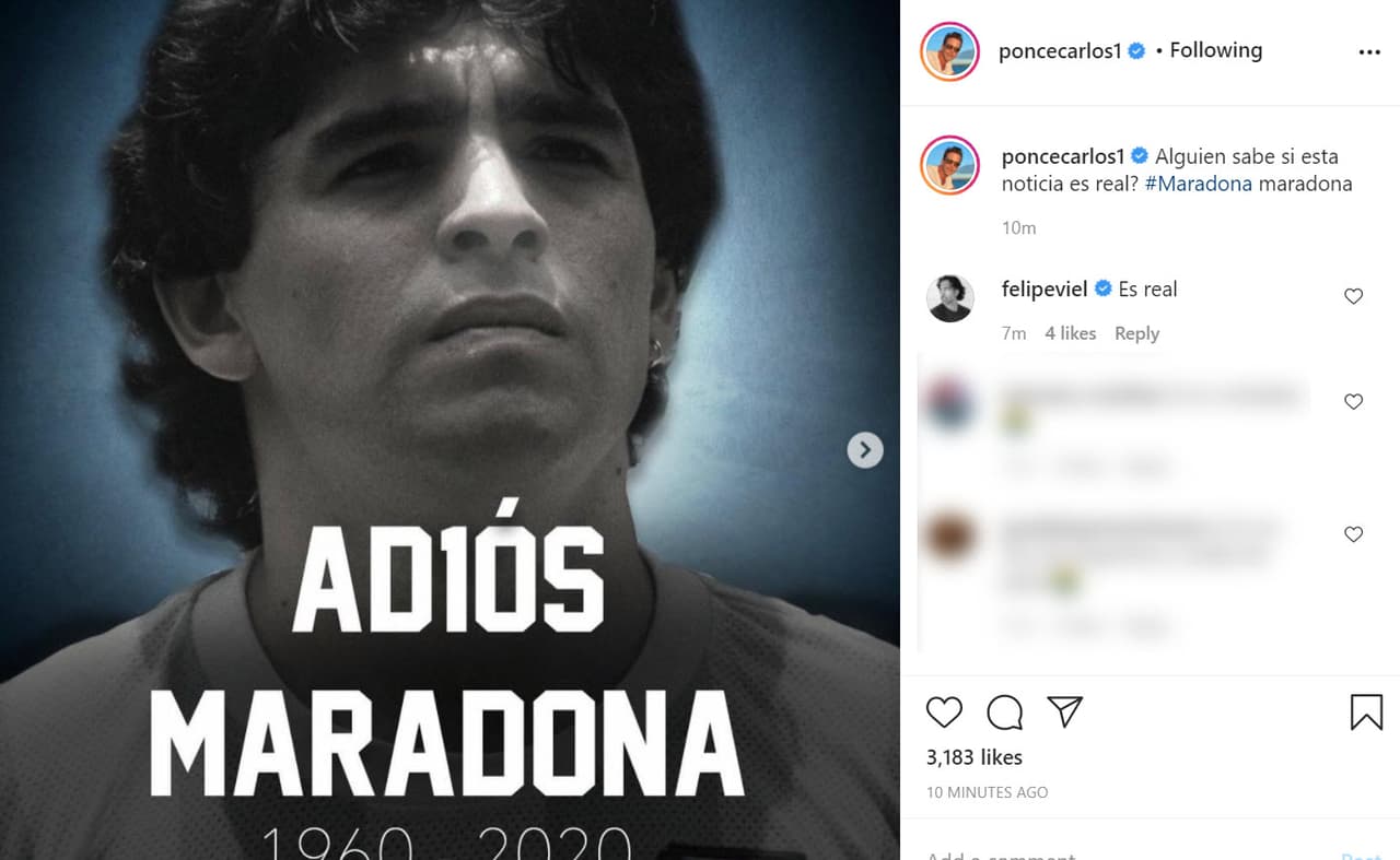 Carlos Ponce mostró incredulidad ante una noticia que ha sido confirmada ya por diversos medios alrededor del mundo.
<b><a href="https://www.instagram.com/p/CIBU5uVJLpZ/" target="_blank">"¿Alguien sabe si esta noticia es real?"</a></b>, escribió.