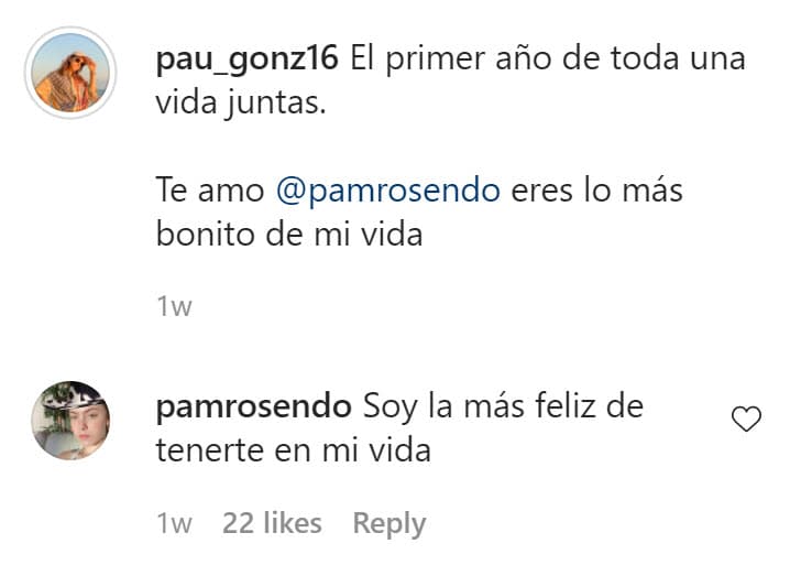 Su pareja respondió el detalle y confirmó que ella es la "más feliz".
<br>