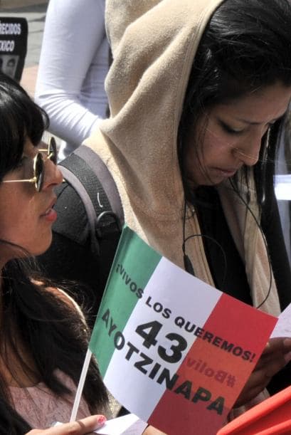 Se nota en su rostro la solidaridad con los estudiantes mexicanos.