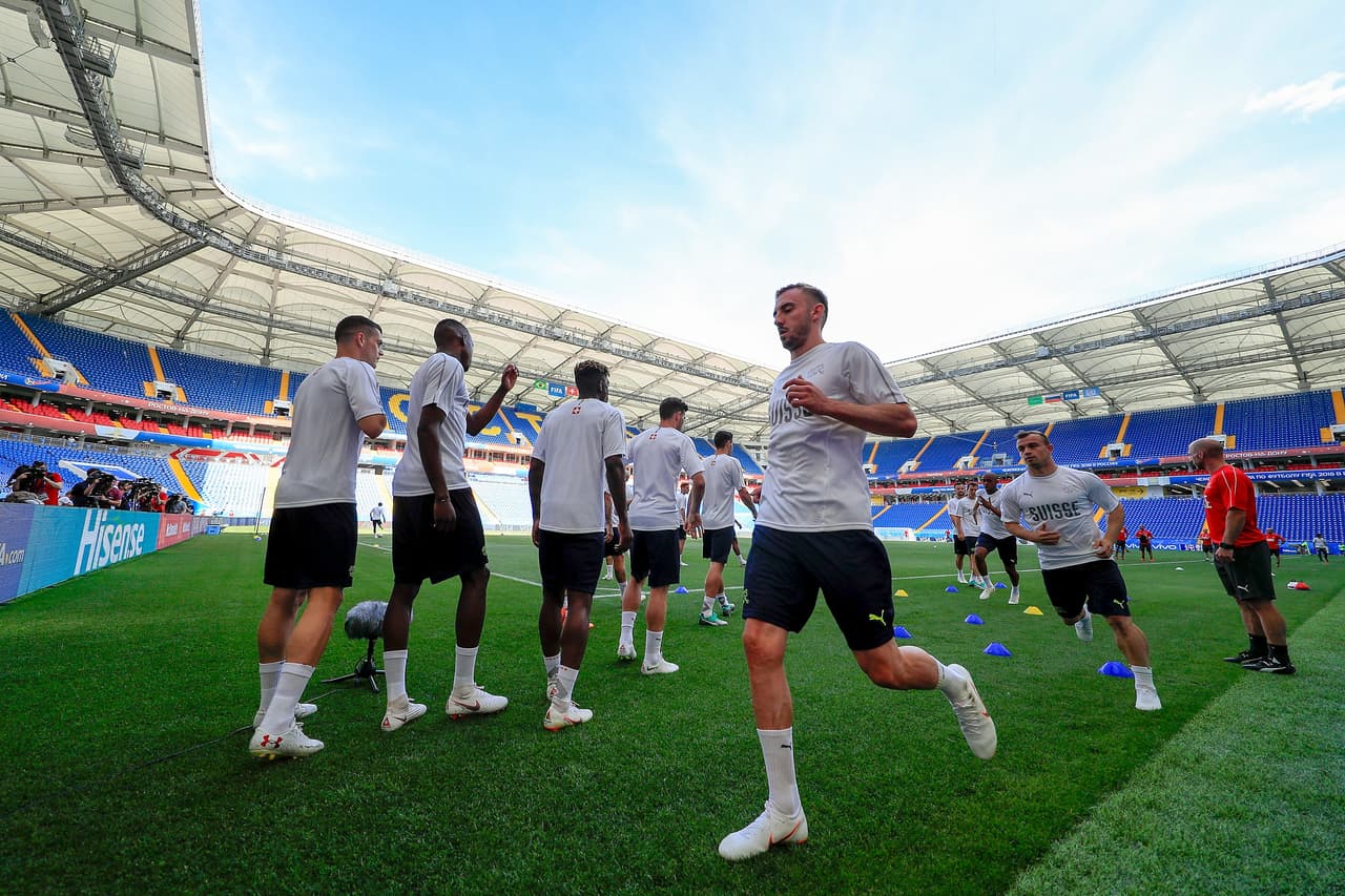 En la arena de Rostov del Don también entrenó la selección de Suiza que jugará su undécimo Mundial en busca de acceder a cuartos de final como en 1954 cuando fue anfitriona del evento.