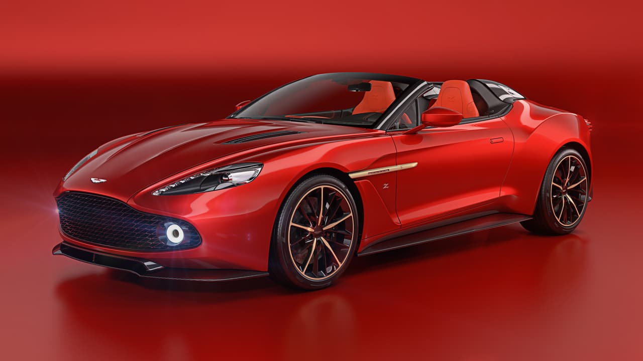 Este es el nuevo Aston Martin Vanquish Zagato Speedster la versión 
<i>sin techo</i> del 
<b>Aston Martin Vanquish Zagato</b>. Este vehículo hará su primera aparición pública el próximo fin de semana en el Concours D'Elegance de Pebble Beach en Carmel, California.