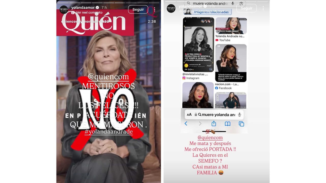 Yolanda Andrade comparte mensaje tras felicitación de Montserrat Oliver a la revista Quién.