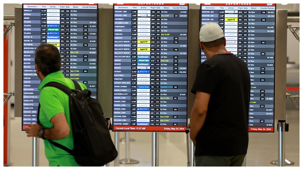 Huracán Milton: se registran retrasos y cancelaciones en aeropuertos del sur de Florida