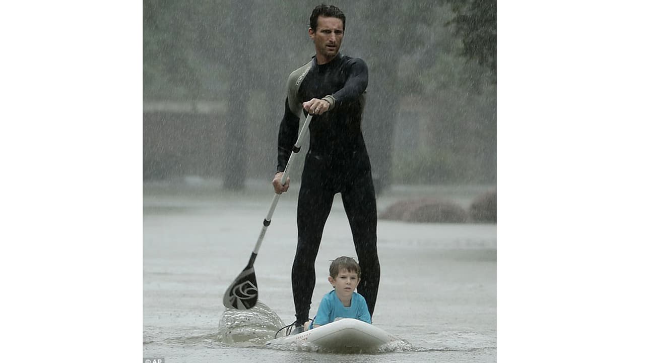 Alexandre Jourde rescued 4-year-old Ethan Colman on a paddleboard.