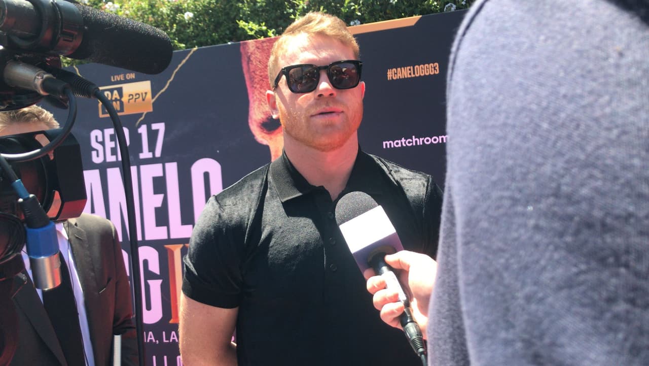 Conferencia de prensa de la trilogía entre el mexicano Saúl 'Canelo' Álvarez y el kazajo Gennady Golovkin 'GGG' en Los Angeles.