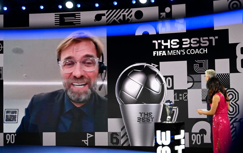 Juregen Klopp, entrenador del Liverpool, se lleva el premio al mejor entrenador masculino FIFA del 2020.