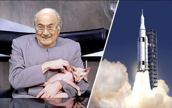 Parodias del presidente de la FIFA por acusaciones de corrupción.