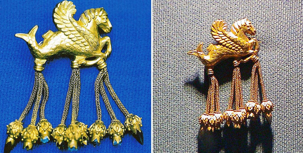 El broche de oro fue robado y sustituido por una falsificación