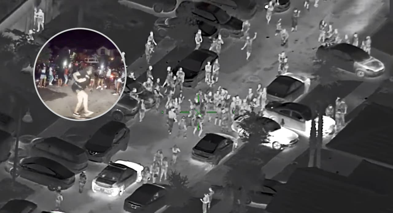 Imágenes aéreas muestran aglomeraciones en las llamadas fiestas covid-19 en Florida