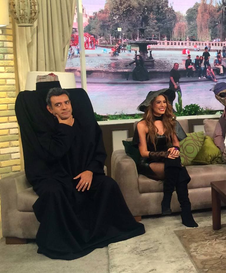 El disfraz de Héctor fue uno de los que más asustó.