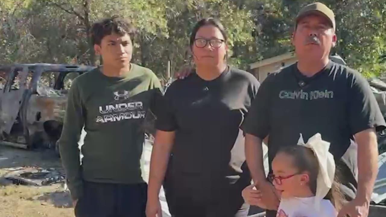 Familia hispana recibe ayuda de la comunidad tras incendio que consumió su casa