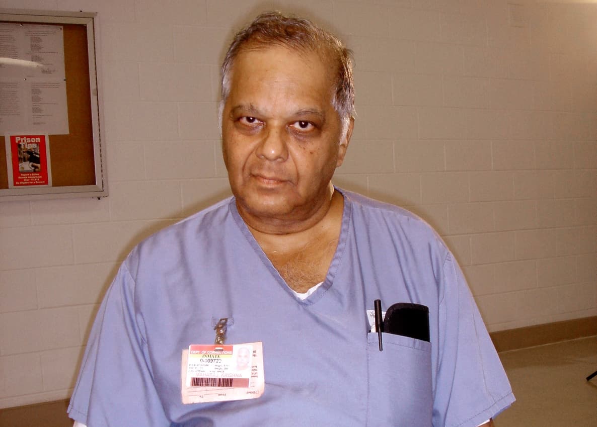Kris Maharaj in prison.