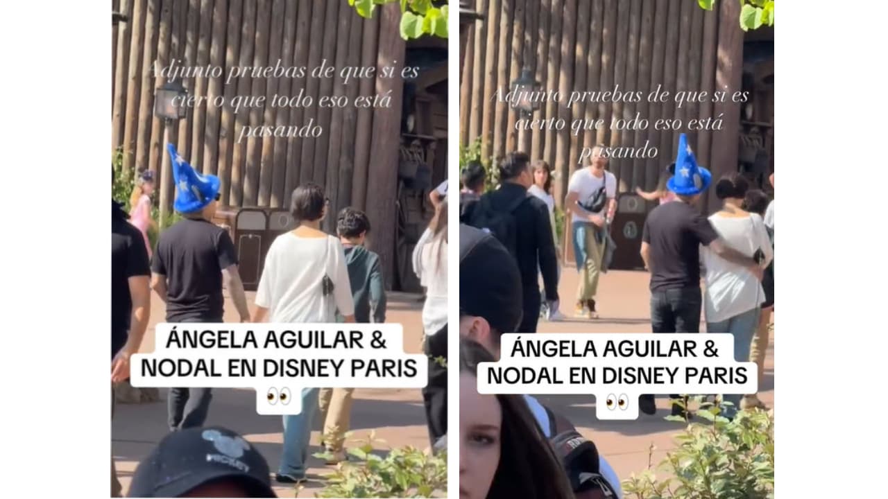 Nodal y Ángela derrochan amor en Disneyland París.
