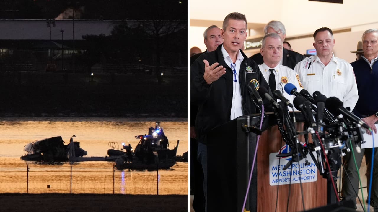 "No hay sobrevivientes": autoridades buscan cadáveres, tras choque de avión de American Airlines y helicóptero militar