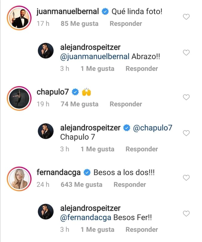 <b>"Qué linda foto</b>", "Besos a los dos", fueron algunos de los comentarios que escribieron.