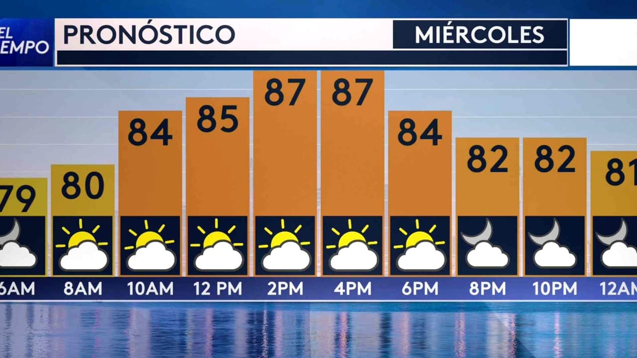 Pronóstico del tiempo hoy en Miami: 30% de probabilidad de lluvia; el termómetro alcanzará 87 °F