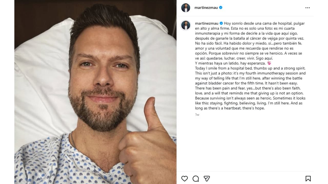 Mauricio Martínez comparte su felicidad tras vencer nuevamente al cáncer.