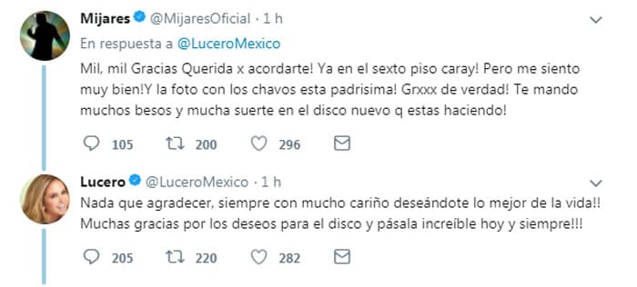 El intérprete de 'Bella' contestó la atención de su exesposa, lo que provocó que los fans enloquecieran ante tal interacción.