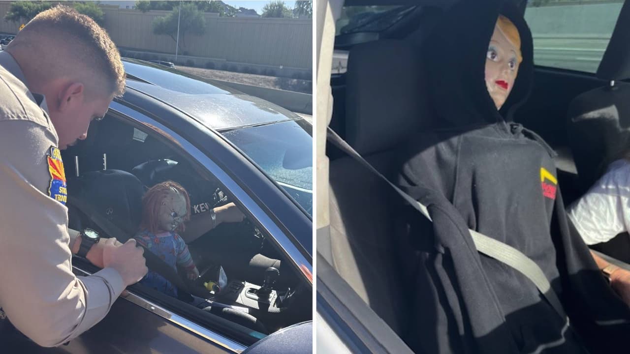 Detienen a ‘Chucky’ en control de tráfico del carril HOV para vehículos de alta ocupación en Arizona