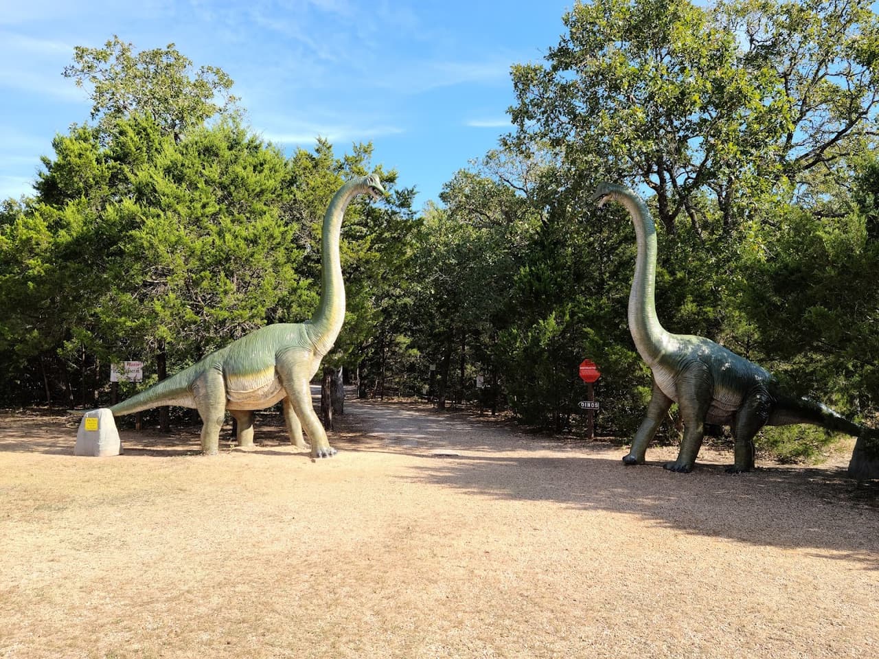 <h2 class="cms-H2-H2">Parque de dinosaurios</h2>
<br>
<br>La principal atracción de este parque al aire libre son las réplicas de dinosaurios en su tamaño real. Recorre sus caminos y aprende durante el paseo, ya que cuenta con datos históricos para hacer más amena la visita. Los niños pequeños pueden jugar en el parque de recreo, donde podrán realizar excavaciones para descubrir huesos de nuevos dinosaurios.
<br>
<br>Dirección: 4102 Stiles Ln, Cedar Park, TX 78613
<br>