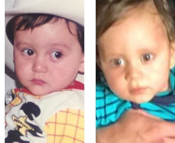 Con el paso del tiempo el pequeño José Julián comenzó a tener un enorme parecido con su padre. Aquí un comparativo entre padre e hijo.
