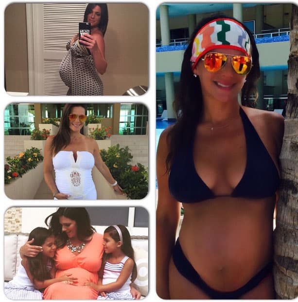 Así celebró Bárbara el 'bump day' hace apenas unos días, con este compilado de varias fotos de su pancita.