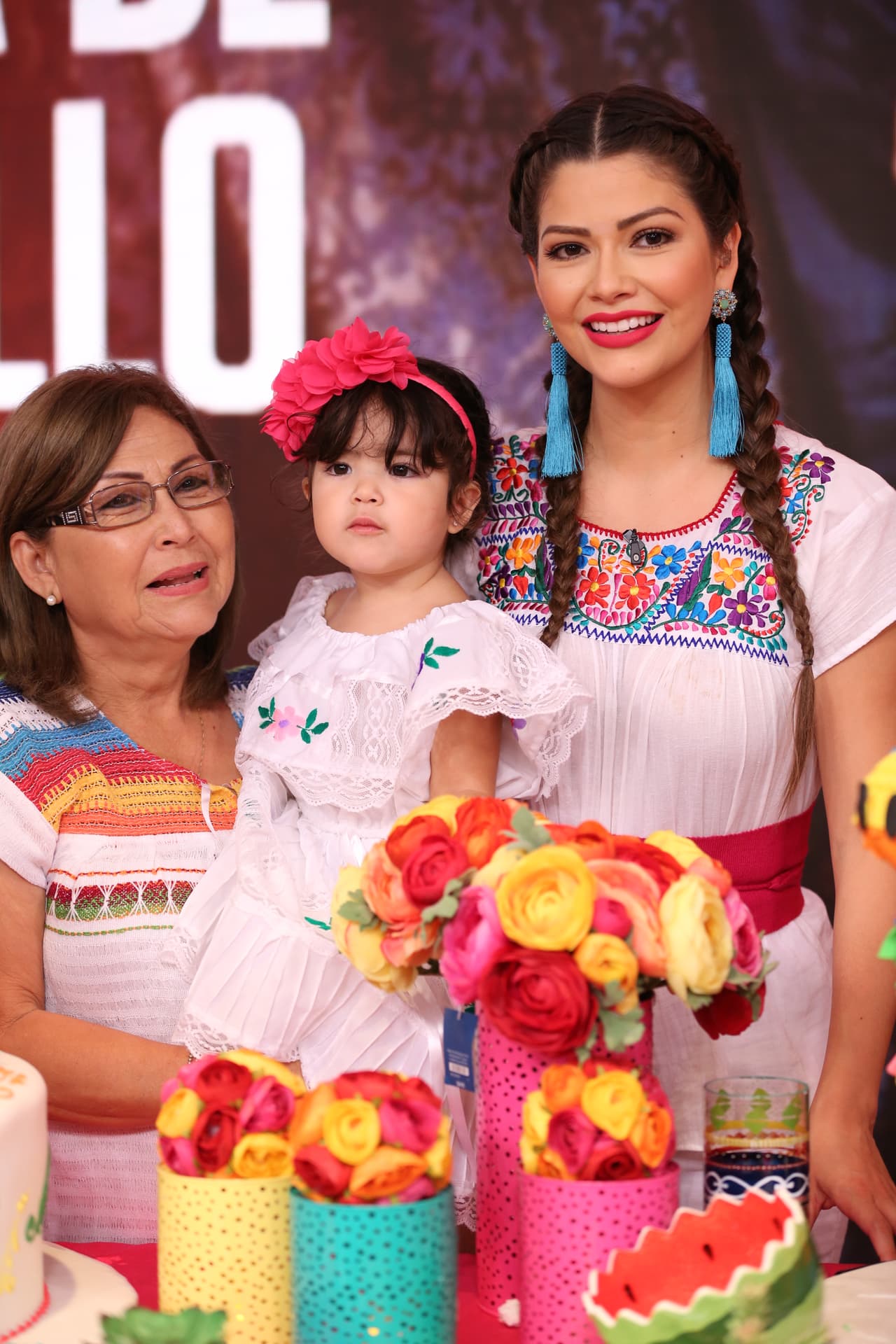 La abuelita de Giulietta, mamá de Ana Patricia, viajó desde la ciudad de México para asistir a la fiesta.