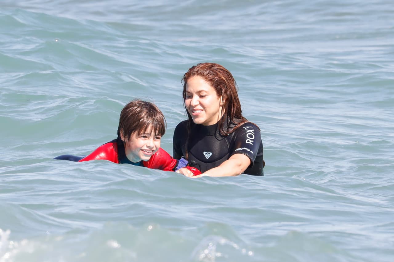 Shakira y su hijo Milán