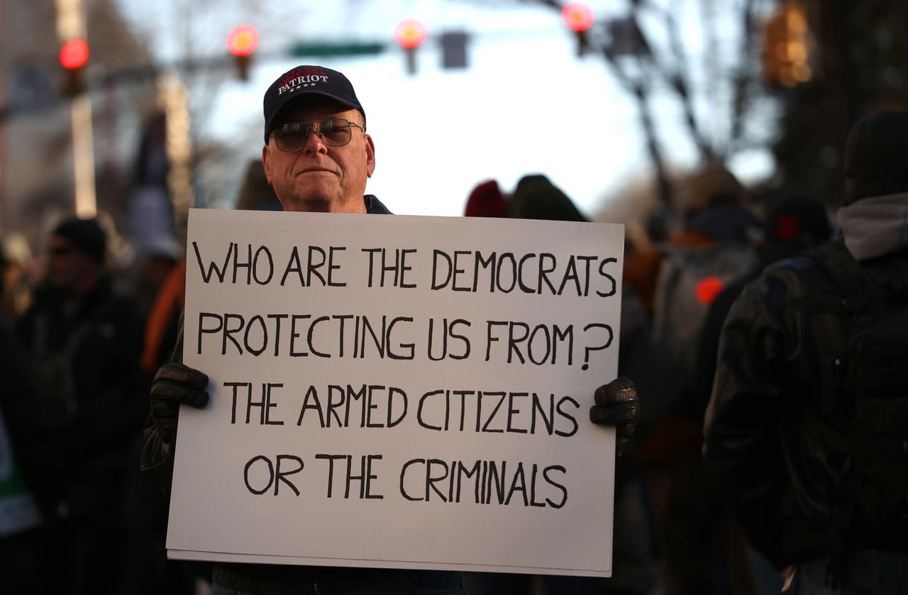 Marcha a favor de las armas en Richmond, Virginia.