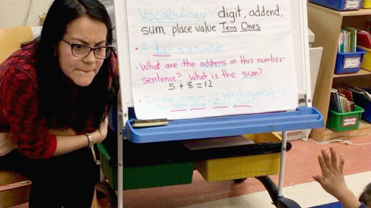 'Ms Guerra' con sus alumnos, antes de la pandemia.