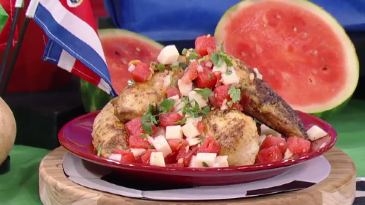 Celebremos juntos: Receta de Pollo al horno con salsa de sandía