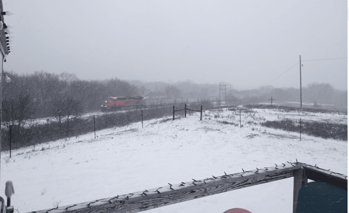 El norte de Texas vive la primera nevada del año