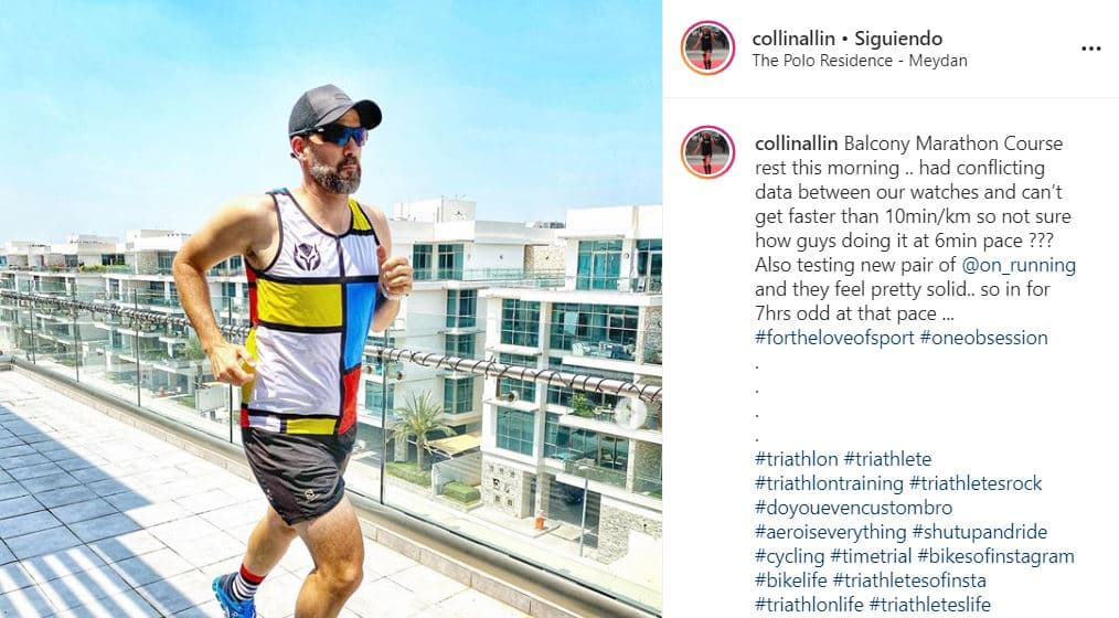 Pareja sudafricana busca correr un maratón en su balcón