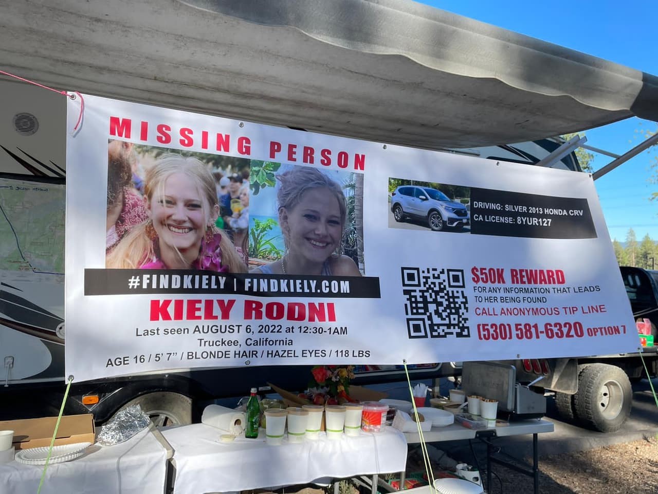 Kiely Rodni desapareció la madrugada del sábado cuando se encontraba en un fiesta en Prosser Family Campground.