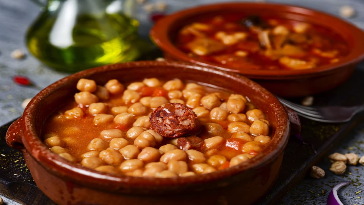 Garbanzos con chorizo