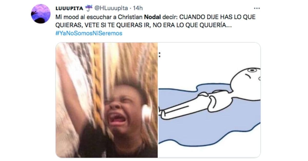 meme respecto a la nueva canción de Nodal