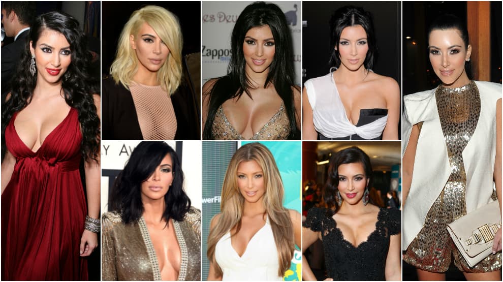 Kim Kardashian y sus cambios de look más notables a través de los años.