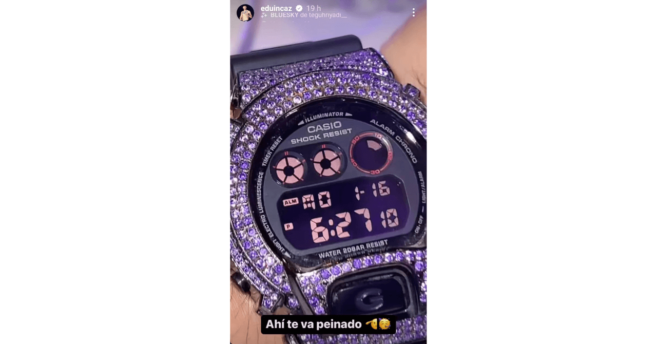 Eduin Caz presumió un reloj Casio
