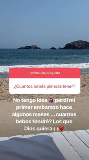 Tras haber perdido a su primer bebé, la modelo originaria de Guadalajara, Jalisco, aseguró tendrá los hijos que Dios quiera.