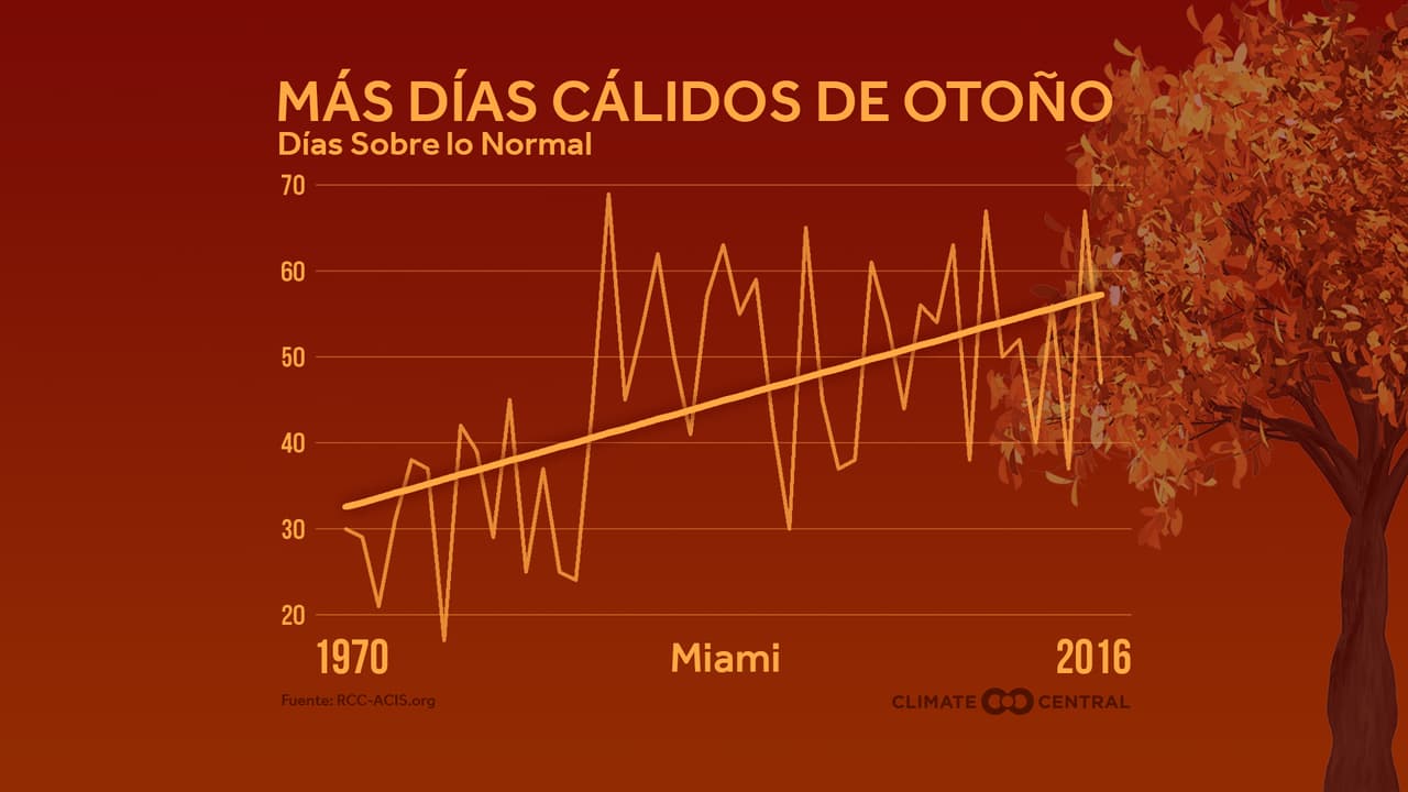 Octubre es cada vez más caluroso: mira cómo ha cambiado este mes en las ciudades de EEUU desde 1970
