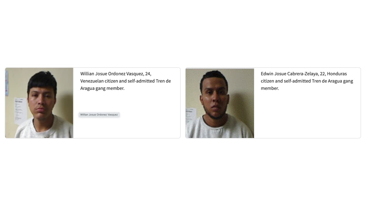 Dos de los detenidos durante el operativo en el lago de Lewisville reconocieron pertenecer al Tren de Aragua, según ICE.
