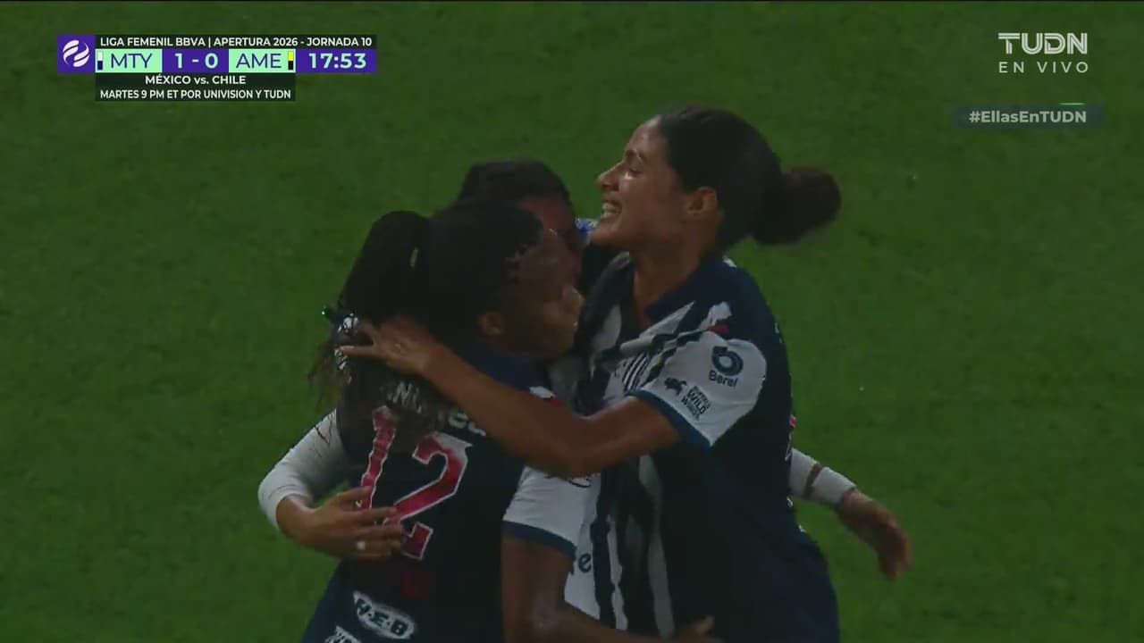 ¡Gran definición de Valerie Vargas! Rayadas se pone en ventaja 1-0