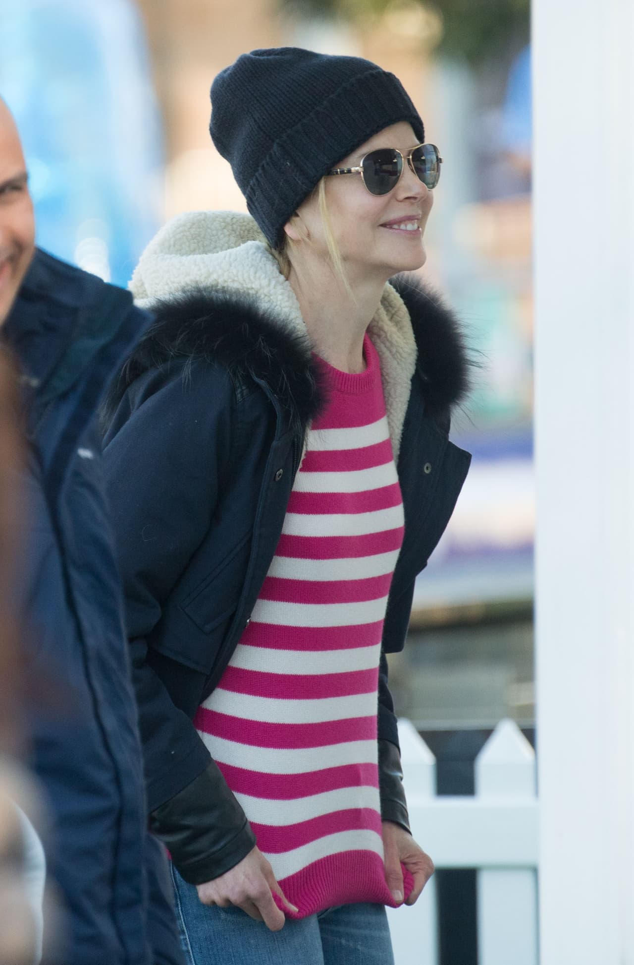 Nadie le quitaba la sonrisa a la famosa.