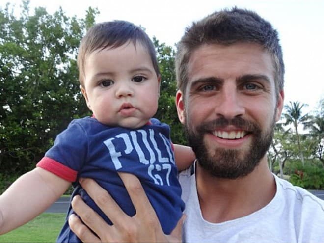 El orgulloso padre con su cachetón.