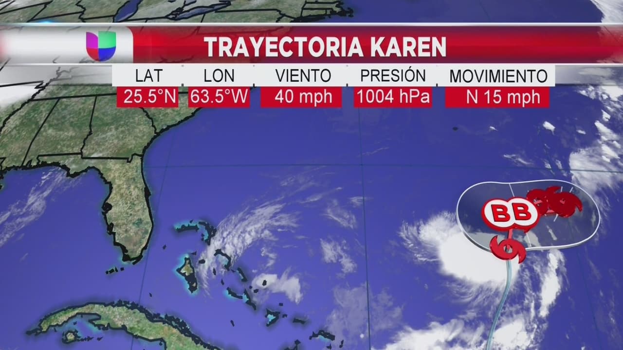 Incertidumbre sobre el giro que podría tener la tormenta tropical Karen hacia Florida