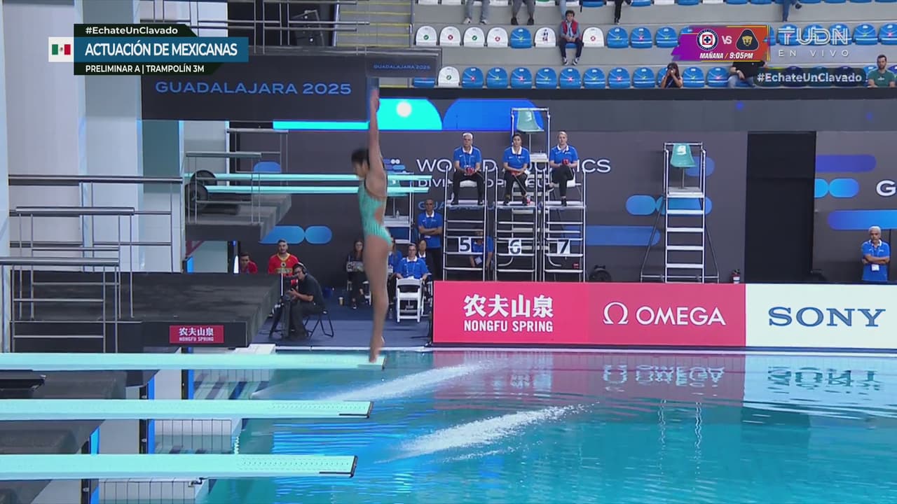 La mexicana Lía Cueva se mete a la Final de trampolín 3m femenil